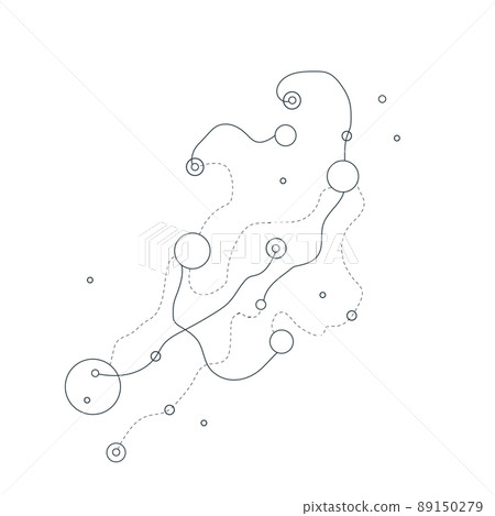 Modern illustration lines liquid. Style simplicity fluid illustration. Abstract patch postcard art background Modern illustration lines liquid. Style simplicity fluid illustration. Abstract patch postcard art background 89150279