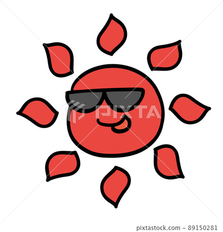 太陽戴著墨鏡的插圖 太陽戴著墨鏡的插圖 89150281