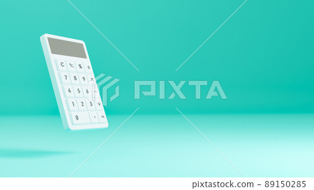 由 3D 插圖組成的計算器圖像。 89150285