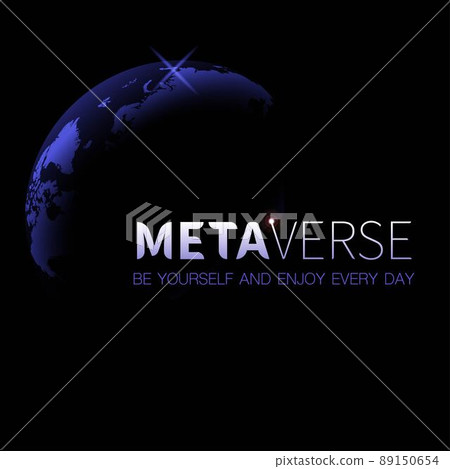 Metaverse text space background 89150654