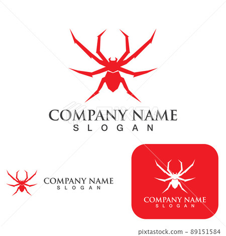 Spider logo and symbol vector template elements Spider logo and symbol vector template elements 89151584