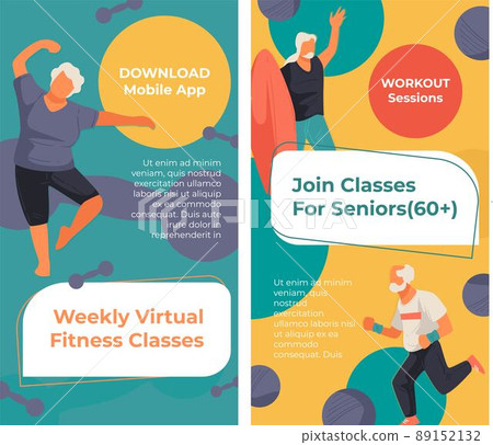 Weekly virtual fitness classes, join online web 89152132
