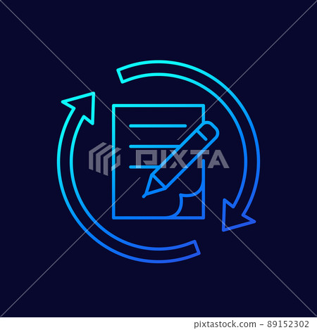 rewrite and edit line icon rewrite and edit line icon 89152302
