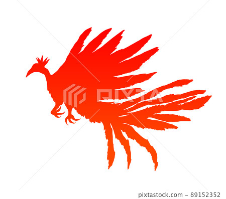 鳳凰剪影（紅） 89152352