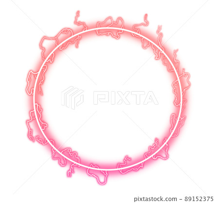 Round electrical effect frame (red) - Stock Illustration [89152375] - PIXTA
