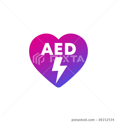 AED icon, automated external defibrillator AED icon, automated external defibrillator 89152534
