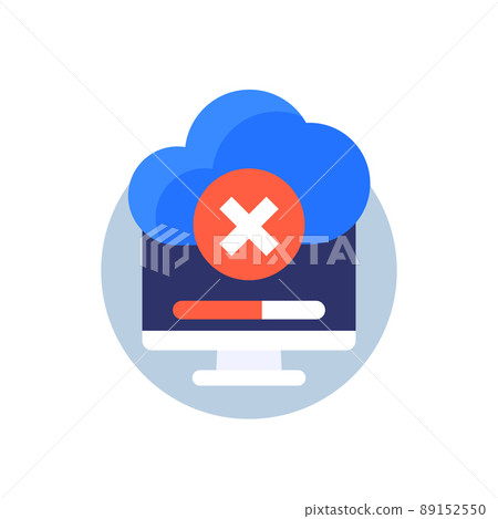 delete data in cloud vector icon delete data in cloud vector icon 89152550