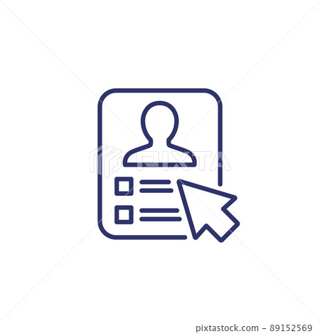 account, user profile line icon - Stock Illustration [89152569] - PIXTA