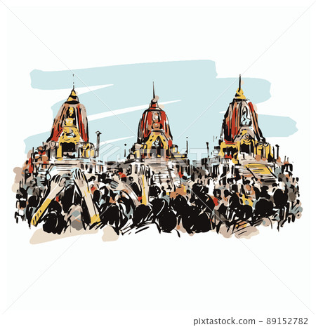 Sketch of Ratha Yatra festival  89152782
