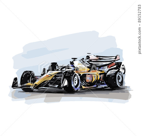 Sketch of car racing Sketch of car racing 89152783