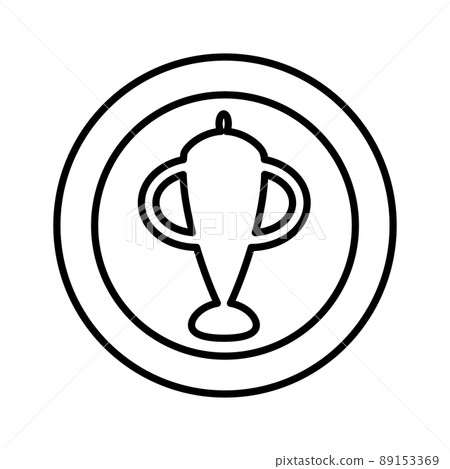 Icon Cup Casino Slot Machine line, editable stroke. Gambling symbol, object. Vector illustration 89153369