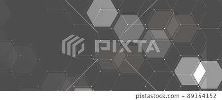Abstract hexagon background. Technology poligonal design. Digital futuristic minimalism Abstract hexagon background. Technology poligonal design. Digital futuristic minimalism 89154152