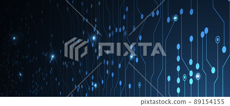 Quantum processing. Deep learning artificial intelligence. Future new technology for business or science presentation Quantum processing. Deep learning artificial intelligence. Future new technology for business or science presentation 89154155