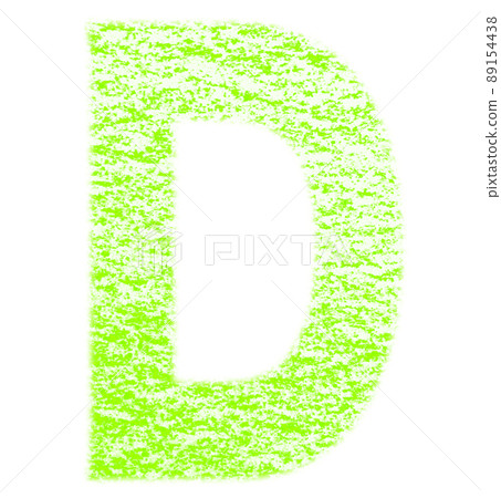 Alphabet drawn with crayon D Uppercase Yellow Green Background White With high resolution pass Other colors available Alphabet drawn with crayon D Uppercase Yellow Green Background White With high resolution pass Other colors available 89154438