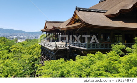 The stage of Kiyomizu in a clear sky with nobody The stage of Kiyomizu in a clear sky with nobody 89154977