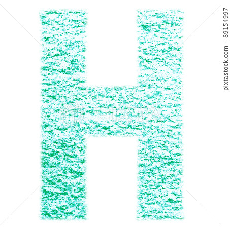 Alphabet drawn with crayon H Uppercase green Background white With high resolution pass Other colors available Alphabet drawn with crayon H Uppercase green Background white With high resolution pass Other colors available 89154997