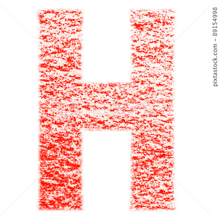 Alphabet drawn with crayon H uppercase red background white with high resolution pass Other colors available Alphabet drawn with crayon H uppercase red background white with high resolution pass Other colors available 89154998