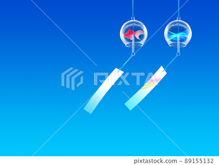 Blue sky and wind chimes 89155132