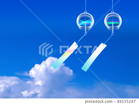 Blue sky and wind chimes 89155287