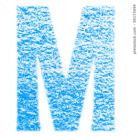 Alphabet drawn with crayon M uppercase blue background white with high resolution pass Other colors available Alphabet drawn with crayon M uppercase blue background white with high resolution pass Other colors available 89155694