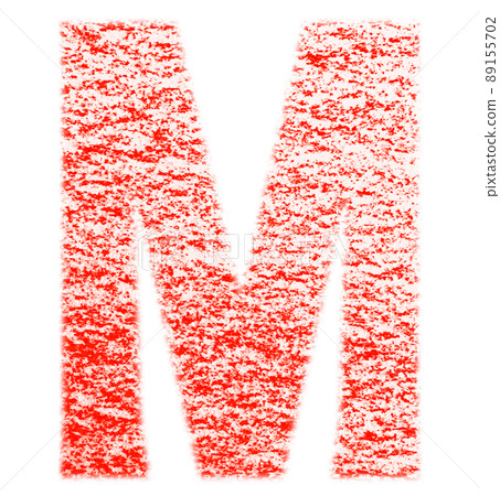 Alphabet drawn with crayon M Uppercase Red background White With high resolution pass Other colors available Alphabet drawn with crayon M Uppercase Red background White With high resolution pass Other colors available 89155702