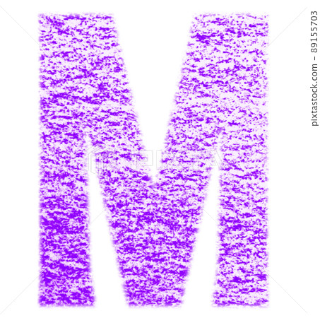 Alphabet drawn with crayon M uppercase purple background white with high resolution pass Other colors available Alphabet drawn with crayon M uppercase purple background white with high resolution pass Other colors available 89155703