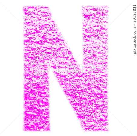 Alphabet drawn with crayon N uppercase pink background white with high resolution pass Other colors available Alphabet drawn with crayon N uppercase pink background white with high resolution pass Other colors available 89155831