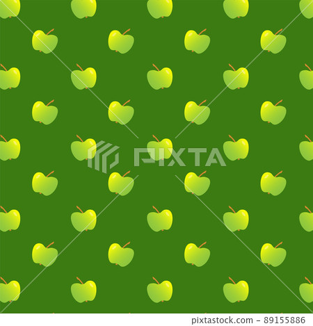 A seamless pattern with green apples, vector illustration, eps 10 89155886