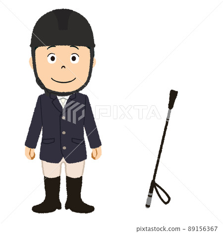 Equestrian boy illustration 89156367