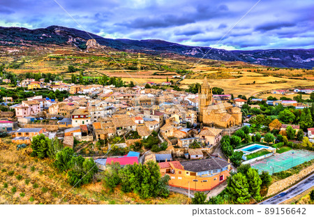 Loarre town with its Castle. Huesca Province - Aragon, Spain 89156642