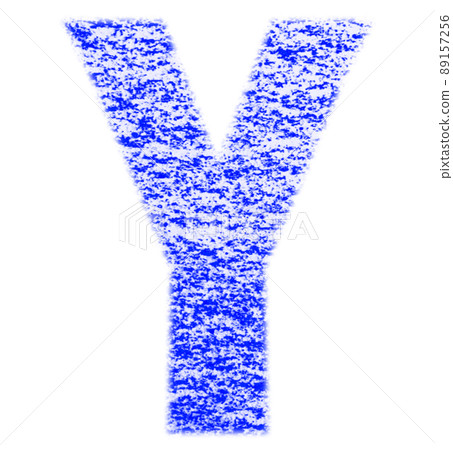 Alphabet drawn with crayon Y uppercase blue background white with high resolution pass Other colors available Alphabet drawn with crayon Y uppercase blue background white with high resolution pass Other colors available 89157256