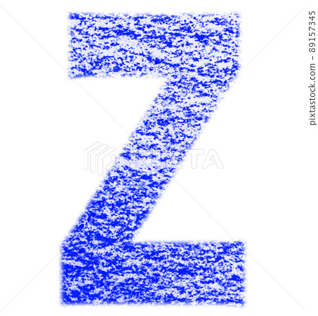 Alphabet drawn with crayon Z uppercase blue background white with high resolution pass Other colors available Alphabet drawn with crayon Z uppercase blue background white with high resolution pass Other colors available 89157345