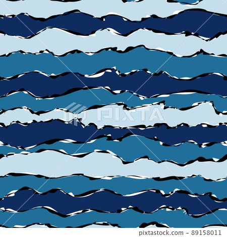 Distorted wave seamless pattern. Grunge lines background. Backdrops with sea, rivers or water texture. Wavy beach brush stroke endless wallpaper Distorted wave seamless pattern. Grunge lines background. Backdrops with sea, rivers or water texture. Wavy beach brush stroke endless wallpaper 89158011