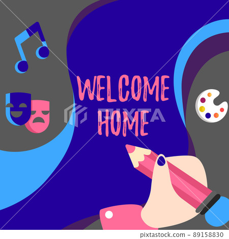 Conceptual display Welcome Home. Word Written on Expression Greetings New Owners Domicile Doormat Entry Hand Using Pencil Strategizing Newest Innovative Creative Goal Plans. Conceptual display Welcome Home. Word Written on Expression Greetings New Owners Domicile Doormat Entry Hand Using Pencil Strategizing Newest Innovative Creative Goal Plans. 89158830