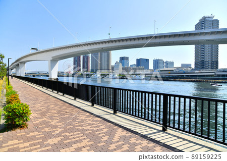 View toward Odaiba from Ariake North Green Way Park (Koto-ku, Tokyo) [2022.4] 89159225