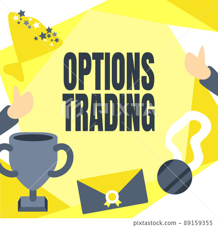 Inspiration showing sign Options Trading. Business overview Different options to make goods or services spread worldwide People Congratulating Success Presenting Earned Trophy Medals. 89159355