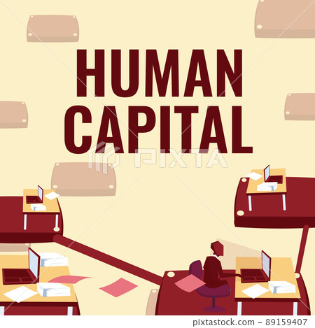 Hand writing sign Human Capital. Business idea... - Stock Illustration  [89159407] - PIXTA