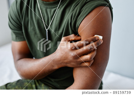 Soldier After Getting Vaccine Injection 89159739