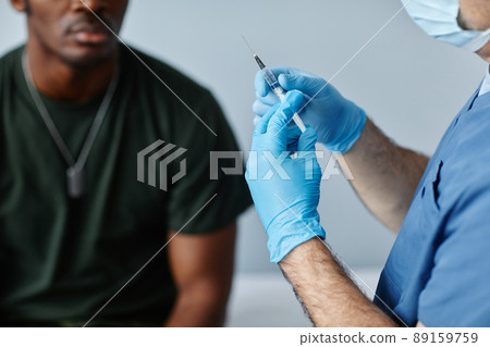 Preparing Syringe With Vaccine 89159759