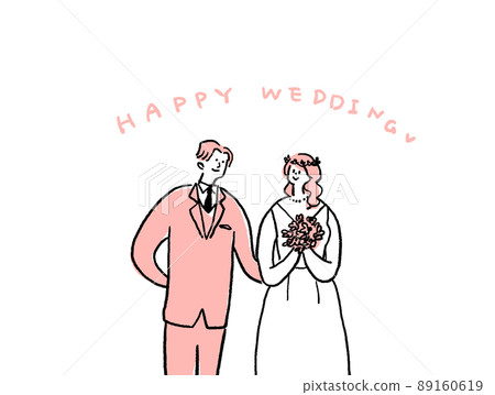 Women in wedding dresses and men in black ties, with text (horizontal, centered) Women in wedding dresses and men in black ties, with text (horizontal, centered) 89160619