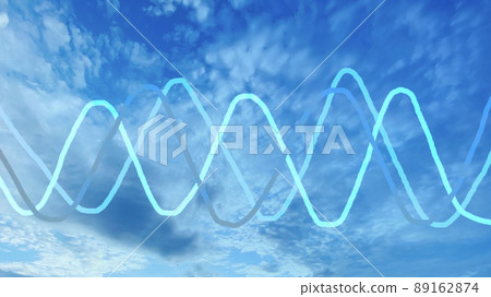 三波生物節律_藍天背景_寬 89162874