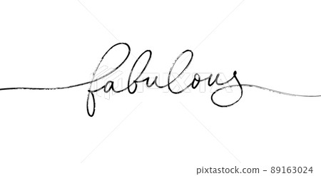 Fabulous black line vector hand drawn calligraphy Fabulous black line vector hand drawn calligraphy 89163024