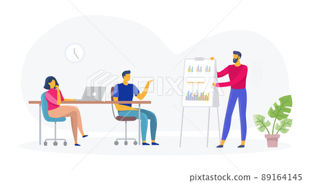 Office workflow process, teamwork project meeting concept 89164145