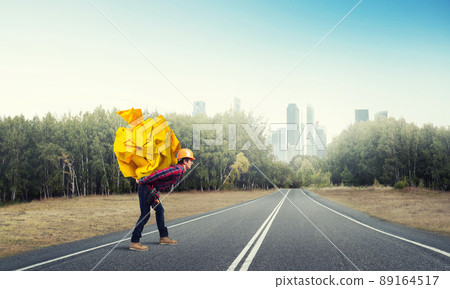 Engineer man carry load 89164517