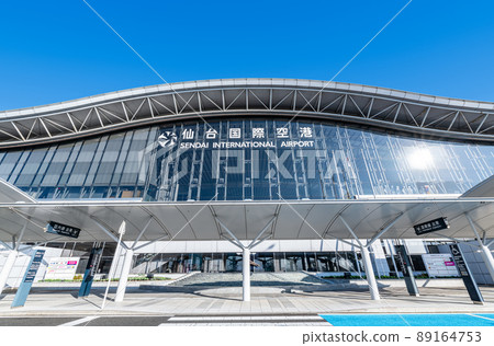 Sendai International Airport in fine weather, Miyagi Prefecture Sendai International Airport in fine weather, Miyagi Prefecture 89164753