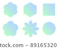 Gradation frame with a simple shape (blue) 89165320