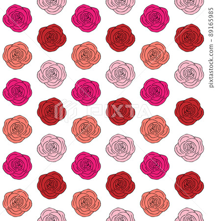 Vector seamless pattern of hand drawn rose flower - Stock Illustration ...