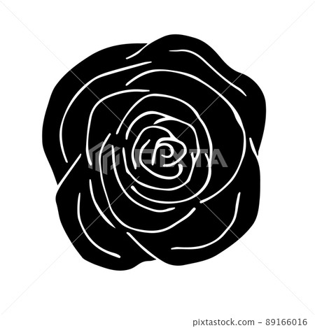 Vector hand drawn doodle sketch black rose flower 89166016