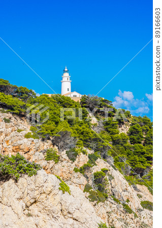 Lighthouse close to Cala Rajada, Majorca Lighthouse close to Cala Rajada, Majorca 89166603