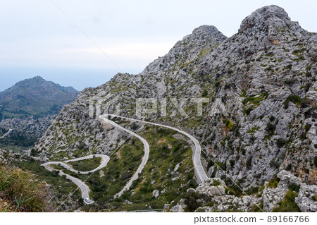 Serpentine road direction sa calobra, majorca 89166766
